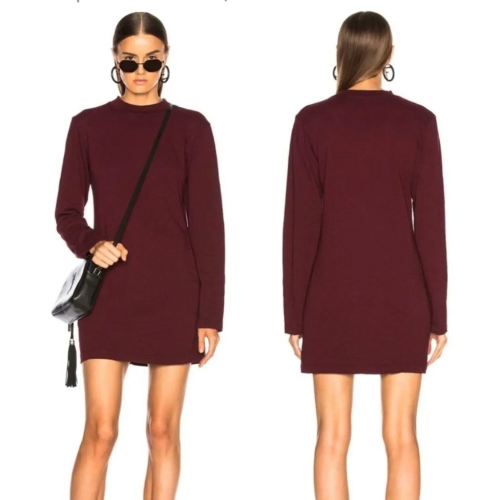 Burgundy Cotton Citizen Shirt Dress - size M